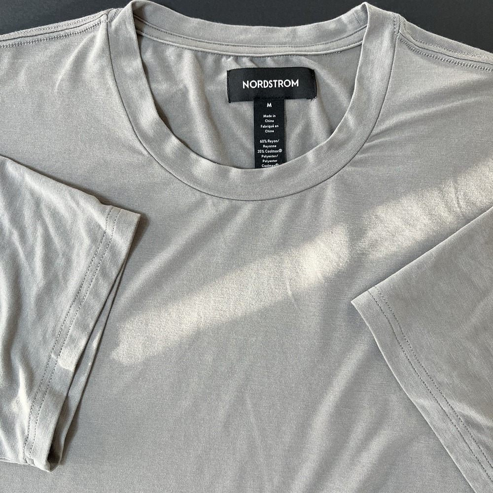 Nordstrom Tshirt Men's M Stretch Basic Gray Luxury Minimalist Designer